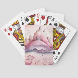 Creëer Uw eigen Magic Castle & Mountains Pokerkaarten