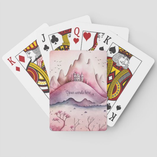Creëer Uw eigen Magic Castle & Mountains Pokerkaarten (Achterkant)