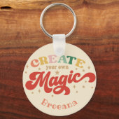Creëer Uw eigen Magic Grl Pwr Girl-knop Sleutelhanger (Voorkant)