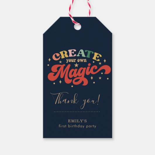 Creëer Uw eigen Magic Grl Pwr Girl Power Cadeaulabel (Voorkant)