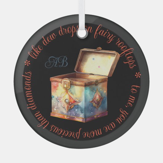 Creëer Uw eigen Magic Memories Tin Box Glas Ornament (Voorkant)