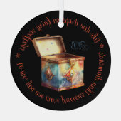 Creëer Uw eigen Magic Memories Tin Box Glas Ornament (Achterkant)