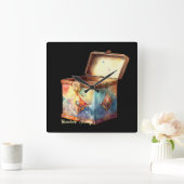 Creëer Uw eigen Magic Memories Tin Box Vierkante Klok (Huis)