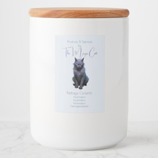 Creëer Uw eigen Magical Black Cat Apothecary Label Voedselcontainer Etiket (Voorkant)