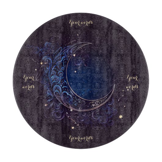Creëer Uw eigen Magische Blauwe Maan Altaar Board Snijplank (Voorkant)