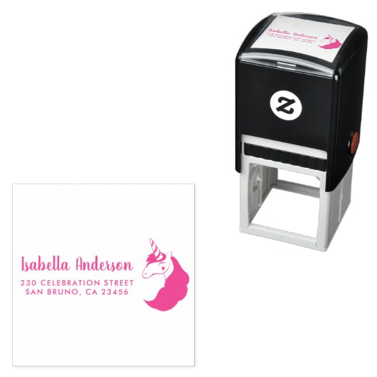 Creëer Uw eigen magische eenhoorn retouradres Zelfinktende Stempel (In situ)