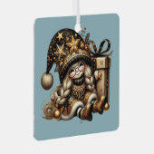Creëer uw eigen magische kerst gnoom Cadeau Metalen Ornament (Voorkant Rechts)