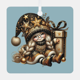 Creëer uw eigen magische kerst gnoom Cadeau Metalen Ornament