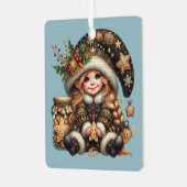 Creëer uw eigen magische kerstkoekjes metalen ornament (Voorkant links)