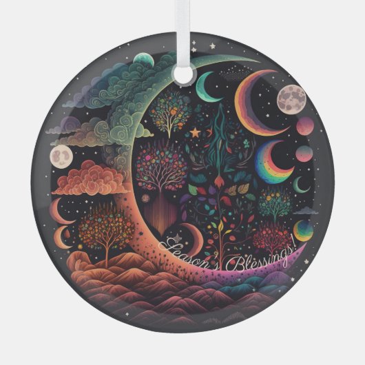 Creëer Uw eigen magische planetaire paradijs Glas Ornament (Voorkant)