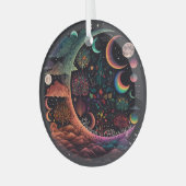 Creëer Uw eigen magische planetaire paradijs Glas Ornament (Voorkant links)