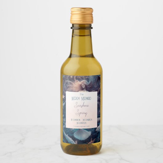 Creëer Uw eigen magische zeemeermin paradijs Wijn Etiket (Voorkant)