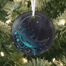 Creëer Uw eigen magische zilveren & blauwe maan Glas Ornament