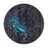 Creëer Uw eigen magische zilveren & blauwe maanalt Snijplank (Voorkant)