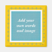 Creëer Uw eigen magneet (blauwgroen) (Voorkant)