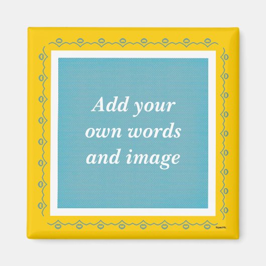 Creëer Uw eigen magneet (blauwgroen) (Voorkant)