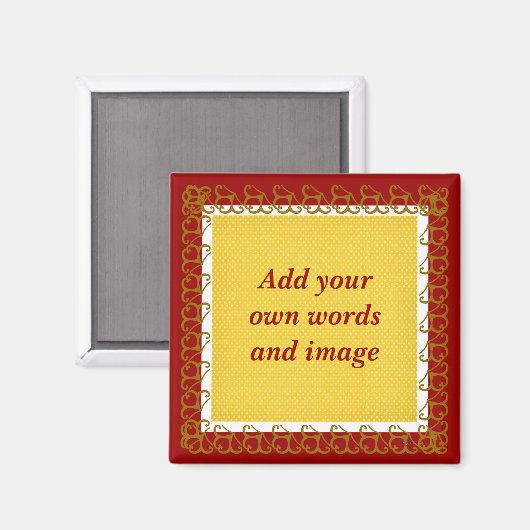 Creëer Uw eigen magneet (cranberry) (Voorkant / Achterkant)