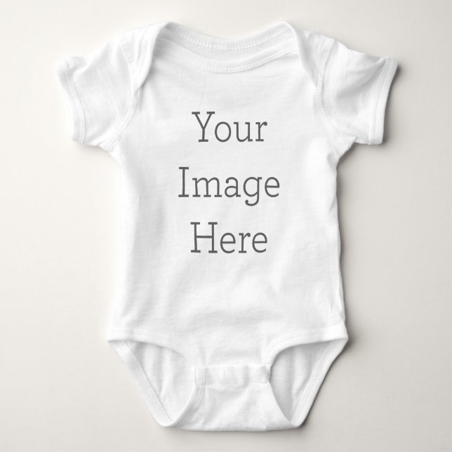 Baby Jersey romper, Wit, 3 tot 6 maanden (Voorkant)