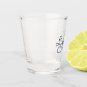 Creëer Uw Eigen Manuscript Monogramed Initiaal & N Shot Glas (Links)