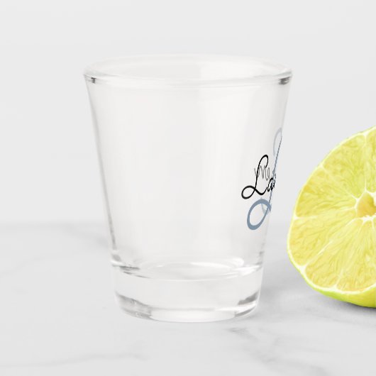 Creëer Uw Eigen Manuscript Monogramed Initiaal & N Shot Glas (Links)