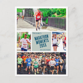 Creëer uw eigen Marathon hardloop foto Briefkaart