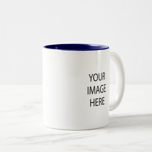 Creëer Uw eigen marine Blue 11 oz Two-Tone Mok (Voorkant rechts)