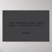 Creëer uw eigen matzwarte quote poster (Voorkant)