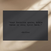 Creëer uw eigen matzwarte quote poster