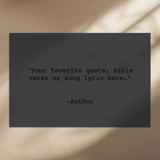 Creëer uw eigen matzwarte quote poster