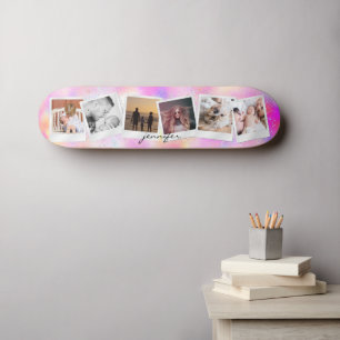 Creëer Uw Eigen Meisje Regenboog Glitter Modern Sc Persoonlijk Skateboard