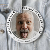 Creëer Uw eigen Memorial Foto & Text Tribute Bu Ronde Button 6,0 Cm (In situ)