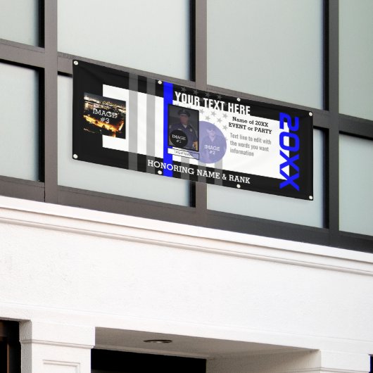 Creëer Uw Eigen met 3 afbeeldingen en 6 tekstregel Spandoek (Buitenkant Gebouw)