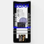 Creëer Uw Eigen met 3 afbeeldingen en 6 tekstregel Spandoek (Verticaal)