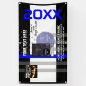 Creëer Uw Eigen met 3 afbeeldingen en 7 regels tek Spandoek (Verticaal)