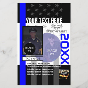 Creëer Uw Eigen met 3 afbeeldingen en 9 lijnen tek Flyer