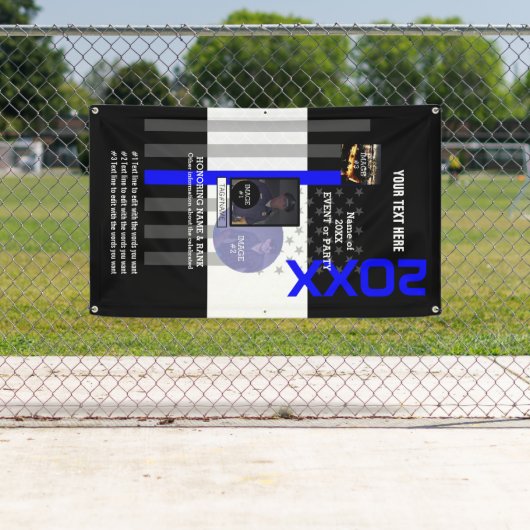 Creëer Uw Eigen met 3 afbeeldingen en 9 lijnen tek Spandoek (Insitu)