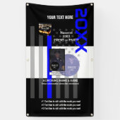 Creëer Uw Eigen met 3 afbeeldingen en 9 lijnen tek Spandoek (Verticaal)