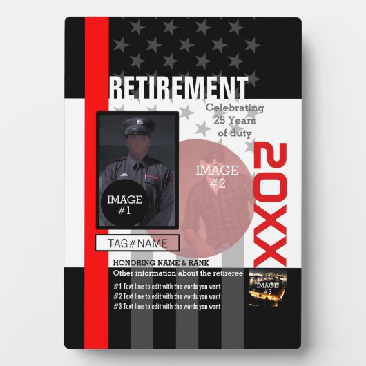 Creëer Uw Eigen met 3 afbeeldingen en 9 tekstlijne Fotoplaat (voorkant)