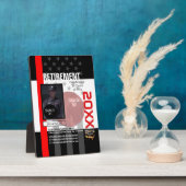 Creëer Uw Eigen met 3 afbeeldingen en 9 tekstlijne Fotoplaat (Zijkant)