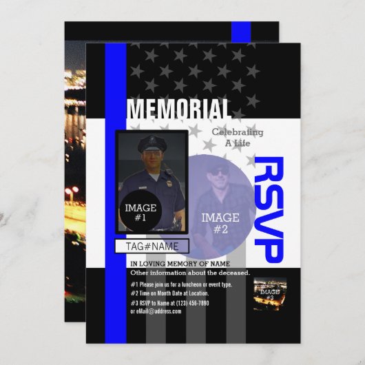 Creëer Uw Eigen met 3 afbeeldingen en 9 tekstlijne Kaart (Voorkant / Achterkant)