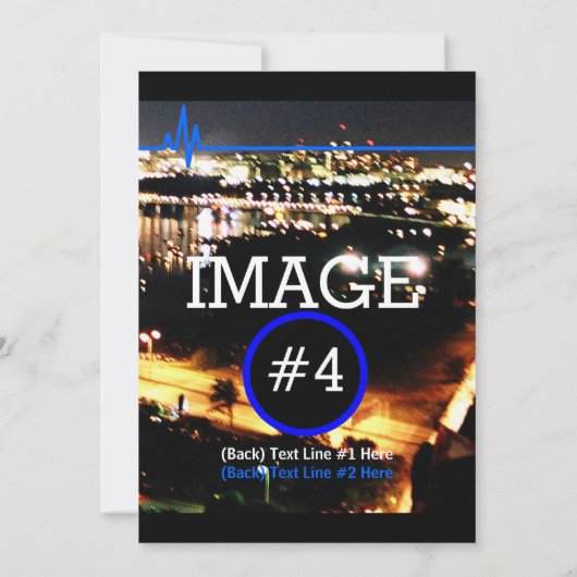 Creëer Uw Eigen met 4 afbeeldingen en 12 regels te Kaart (Achterkant)