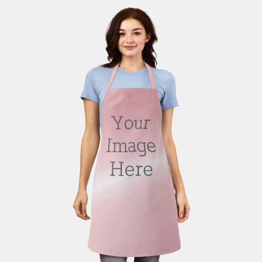 Creëer Uw eigen metaal Blush Pink Faux Folie Schort (Gedragen)