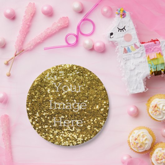 Creëer Uw eigen metalen Folie Glitter Faux Papieren Bordje (Feest)