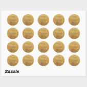 Creëer Uw eigen metalen Folie Glitter Faux Ronde Sticker (Vel)