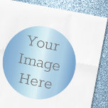 Creëer Uw eigen Metallic Frozen Ice Blue Faux Foli Ronde Sticker<br><div class="desc">Creëer je eigen gepersonaliseerde sticker. Upload leuke afbeeldingen coole design inspirerend tekst of zelfs de logo van uw bedrijf. Met deze eenvoudig te gebruiken ontwerptool is het zo eenvoudig als dat om je afbeelding in iemands gedachten te laten plakken. Klik op personaliseren, u kunt de tekst hier eenvoudig wijzigen -...</div>