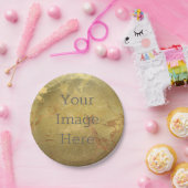 Creëer uw eigen metallic gouden faux Folie marmer Papieren Bordje (Feest)