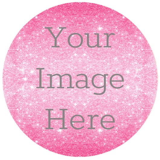 Creëer Uw eigen Metallic Hot Pink Glitter Dust Ronde Sticker