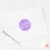 Creëer Uw Eigen Metallic Lila Paarse Faux Folie Ronde Sticker (Envelop)