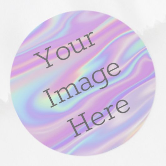 Creëer Uw eigen Metallic Rainbow Faux Iridescent Ronde Sticker