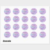 Creëer Uw eigen Metallic Rainbow Faux Iridescent Ronde Sticker (Vel)